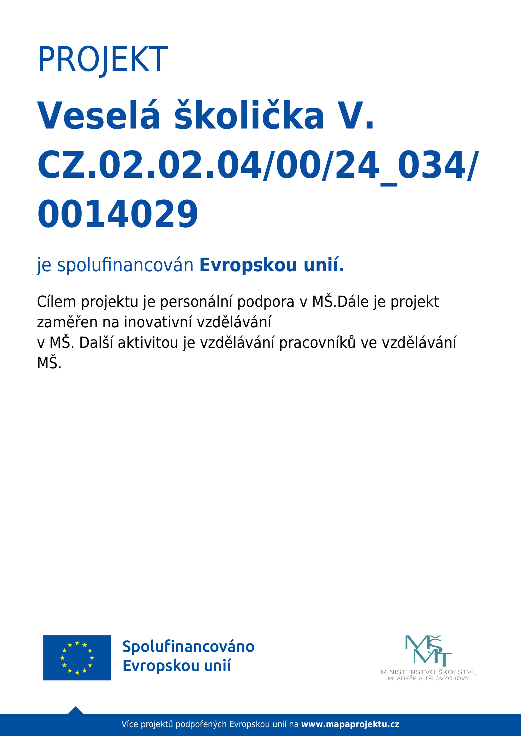 projekt veselá školička V.